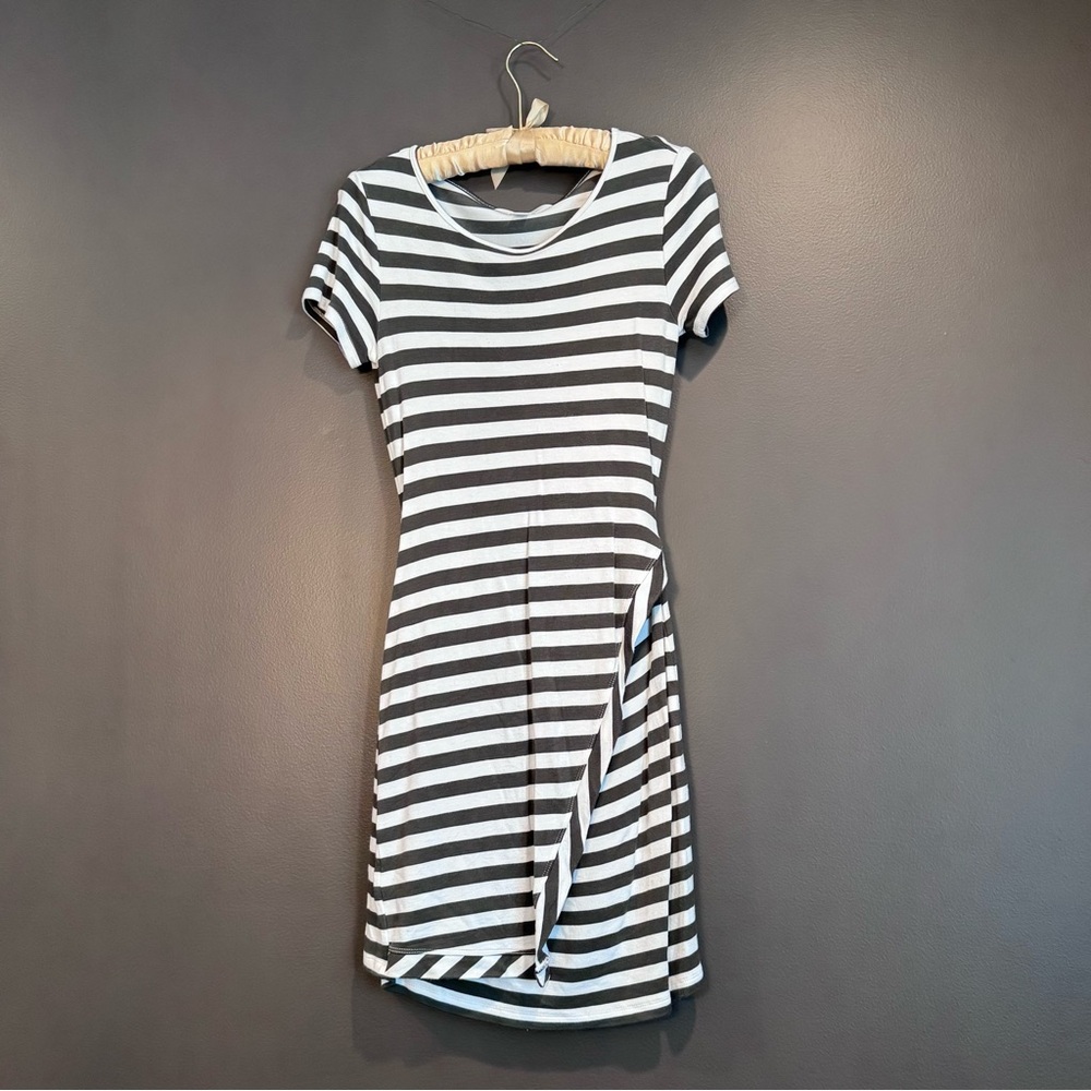 Market & Spruce Black and White Striped Mini Dress